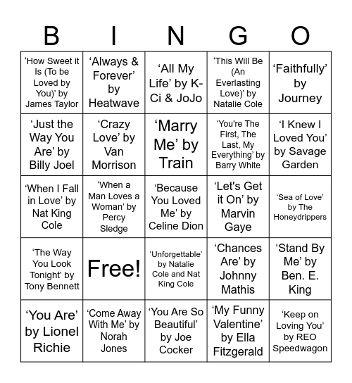 Better Lover Than Late Bingo Card
