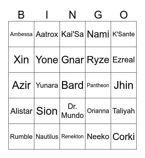 LEC Playoffs 2 Bingo Card
