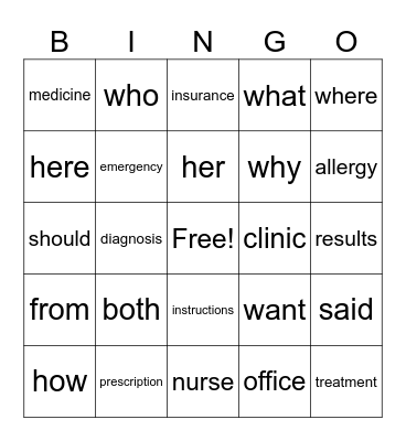 Fun Day Bingo Card