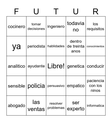 El Futuro Bingo Card