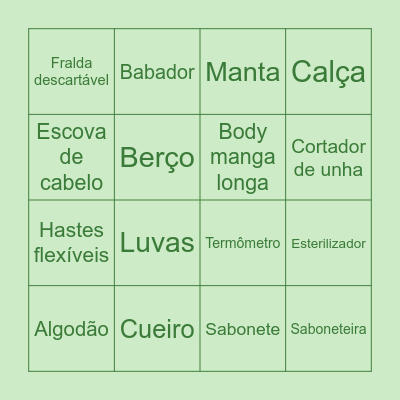 BINGO do Benício Bingo Card