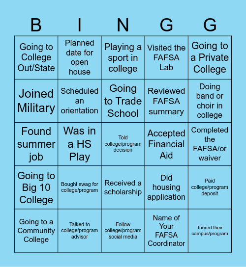 Future Forward Bingo Card