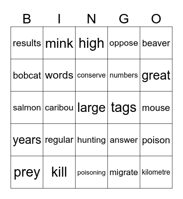 February 17 Bingo Card