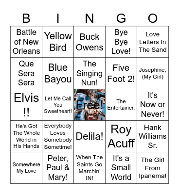 Mr. Just 4 Fun Musical  Bingo Card