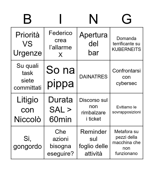 trisomia 21 Bingo Card