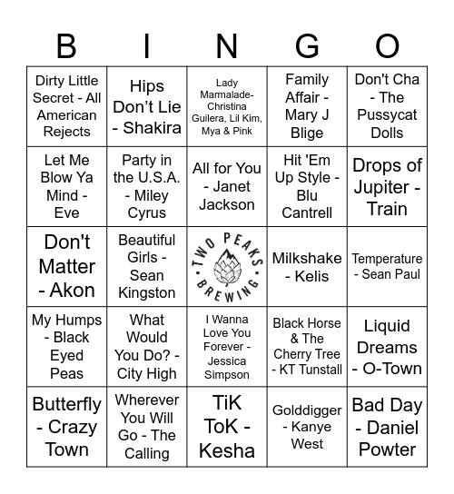 🎶Y2K Pop! #2🎶 Bingo Card