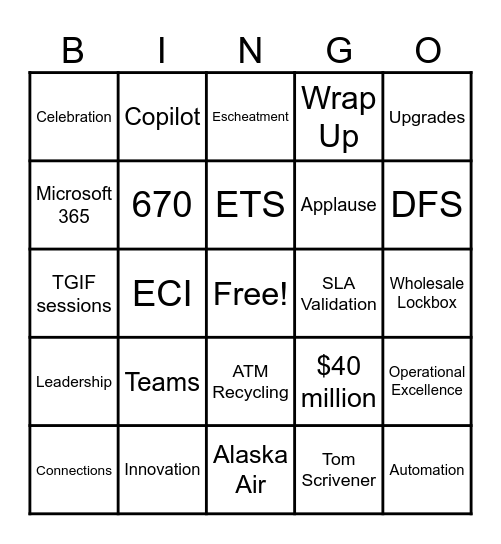 2025 ETSIE Bingo Card