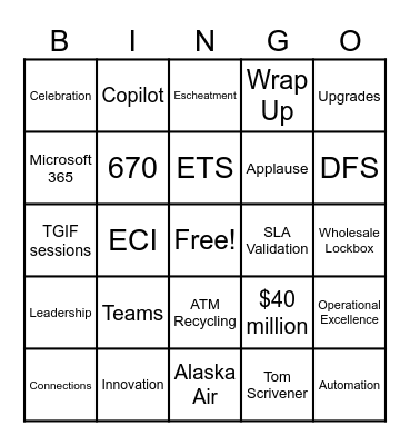 2025 ETS Bingo Card