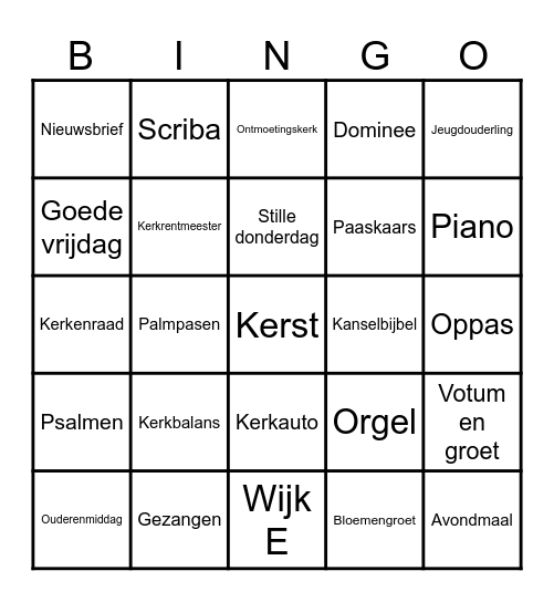 Ontmoetingskerk BINGO Card