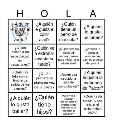 Nos conocemos en la Obispo Esquiú!! Bingo Card