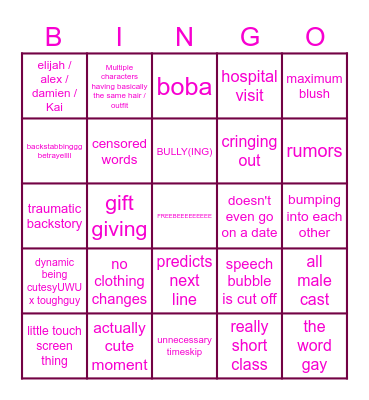 mah mute beef Bingo Card