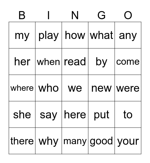 WINdergarten Bingo Card