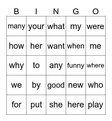 WINdergarten Bingo Card