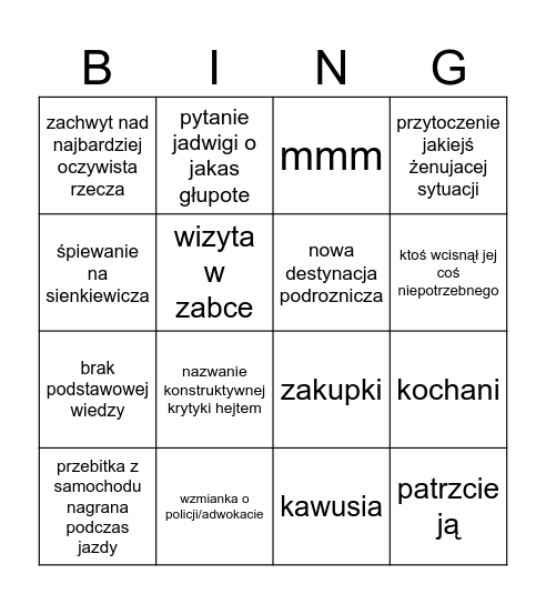 makówkamusic Bingo Card