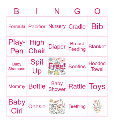 Baby Boettcher Bingo Card