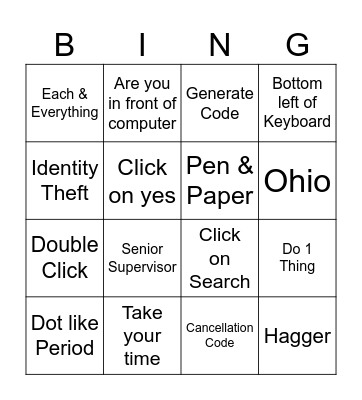 New EASY Benchode Bingo Card