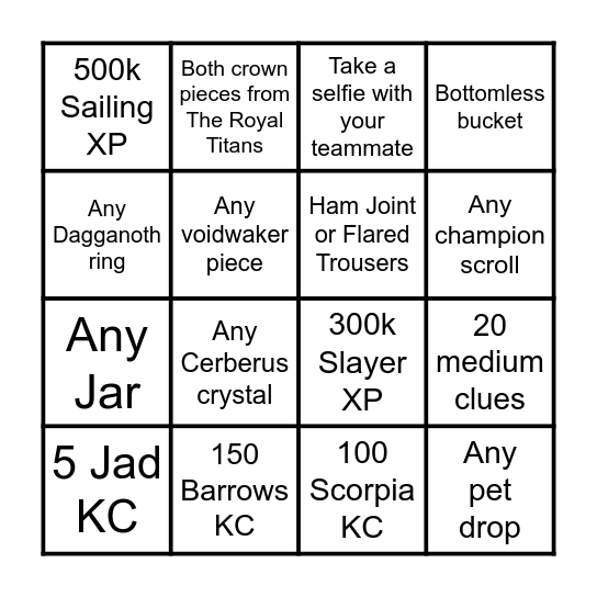 Bingo #1 Bingo Card