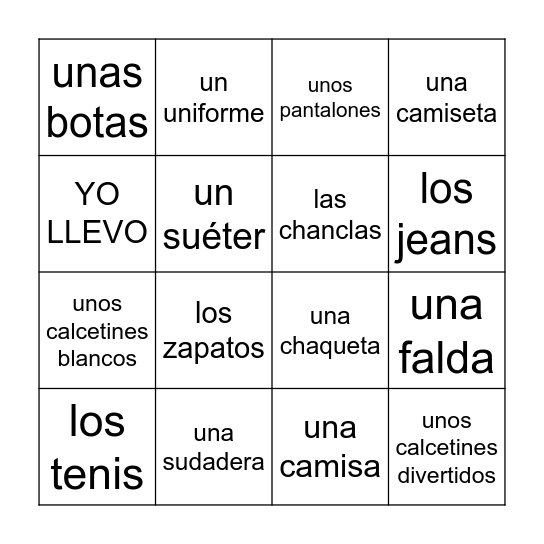 ¿Quién lleva? Bingo Card