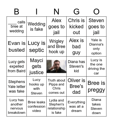 Tell Me Lies Bingo Card