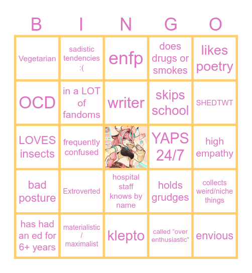 juni bingo :D Bingo Card