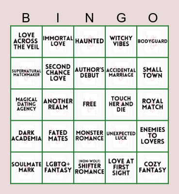 Lucky in Love BSB R28 Bingo Card