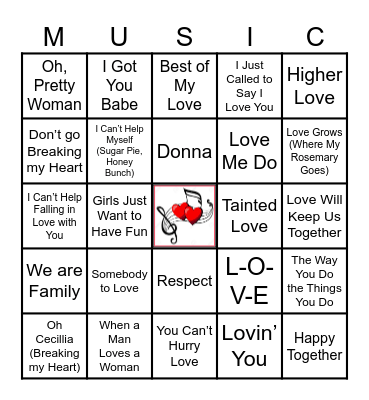 GALENTINES Bingo Card