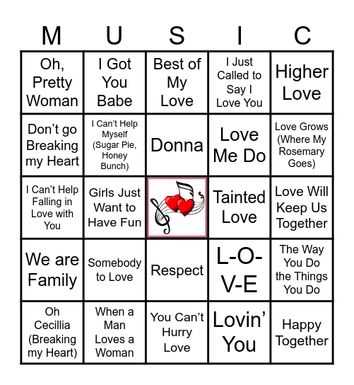 GALENTINES Bingo Card
