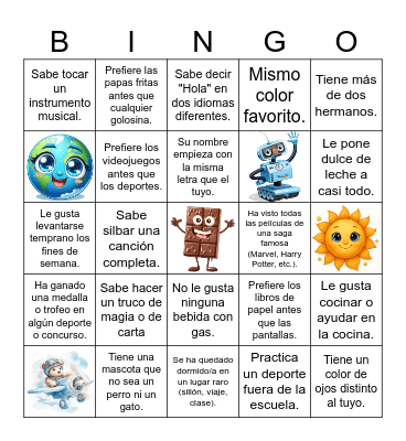 Gente con clase Bingo Card