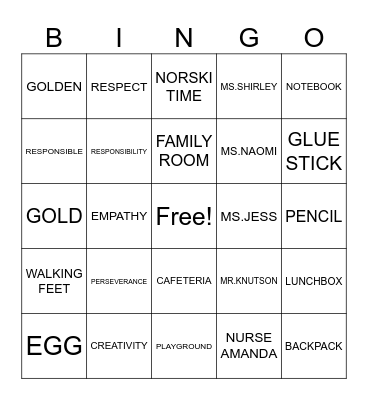 Eagle Point BINGO Card