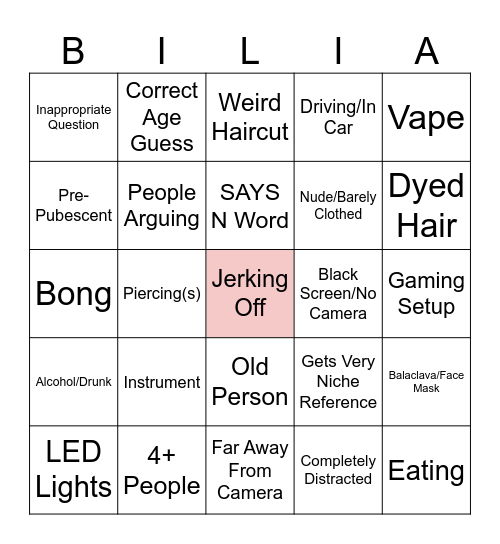 OmeTV Bingo Card