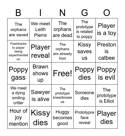 Chapter 5 bingo Card