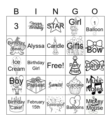Happy Birthday! Bingo Card
