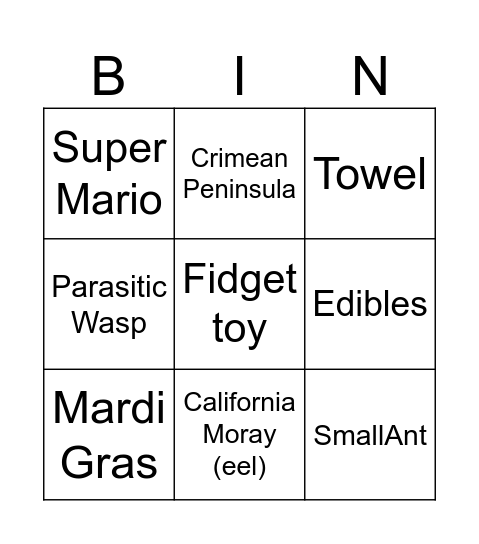 Solo Wikipedia Speedrun Bingo Card