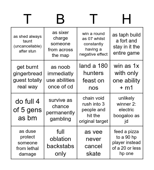 the brotherhoods trial Bingo Card