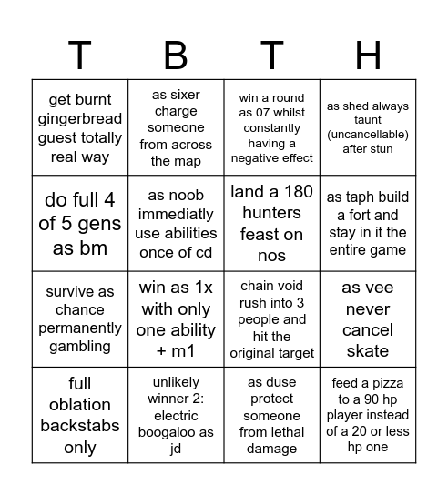 the brotherhoods trial Bingo Card