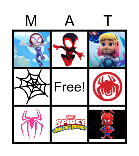 Spidey Bingo Card