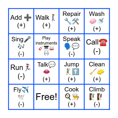 ABILITIES AND SKILLS Bingo Card