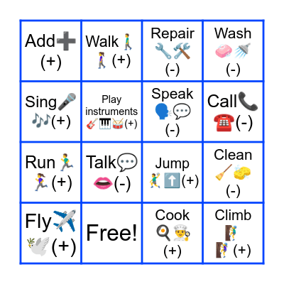 ABILITIES AND SKILLS Bingo Card