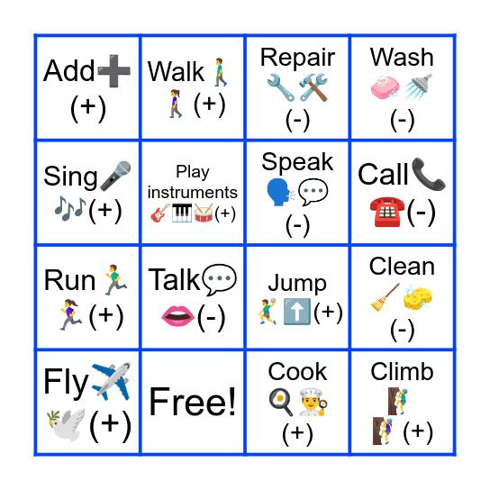 ABILITIES AND SKILLS Bingo Card