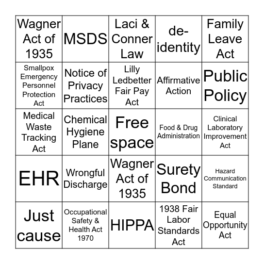 Bingo Card