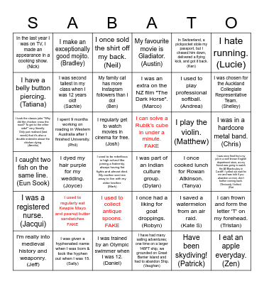 GUESS WHO BINGO? Bingo Card