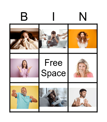 Emotions Bingo Card
