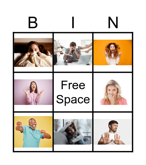 Emotions Bingo Card