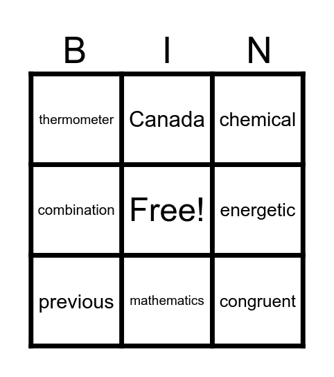 JESUS Bingo Card