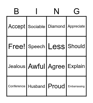 Bingo 3 Bingo Card