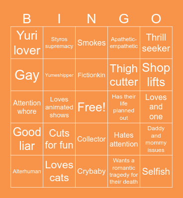 Kitty's bingo~ Bingo Card