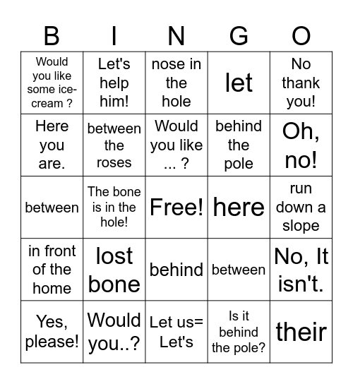 Unit 7 Comic "The Lost bone" Bingo Card