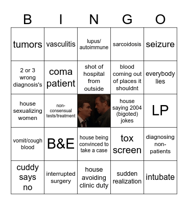 House M.D Bingo Card