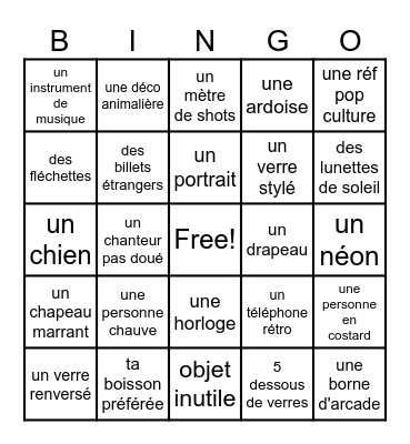 BARATHON ANNIVERSAIRE Bingo Card