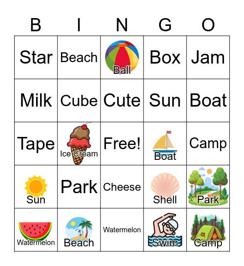 Summer Bingo! Bingo Card